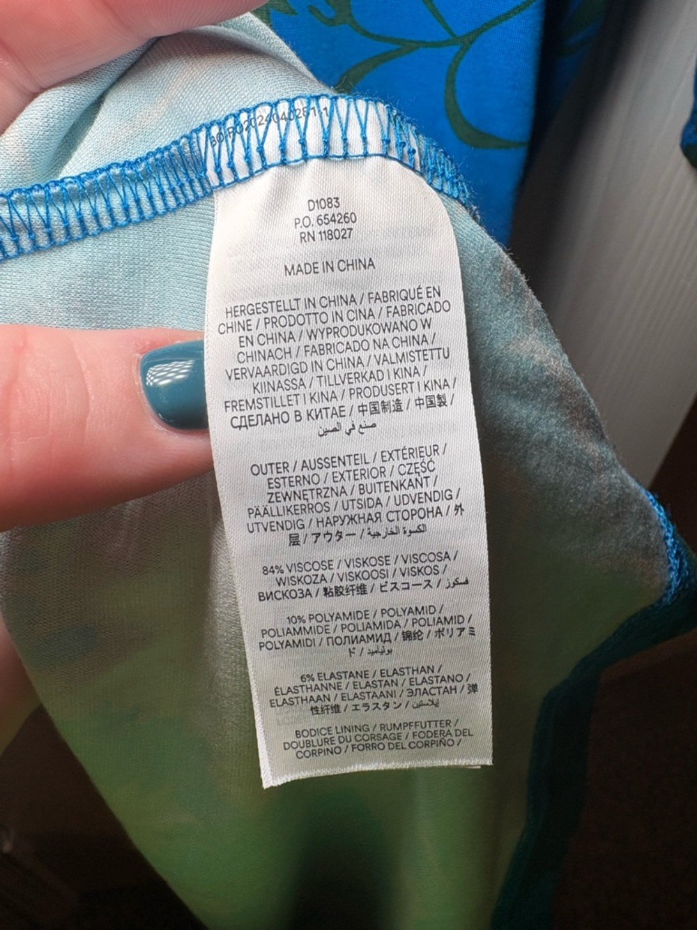 Boden Blue Silhouette Sprig Crew Neck Ponte Midi Dress US 20 - Picture 7 of 8